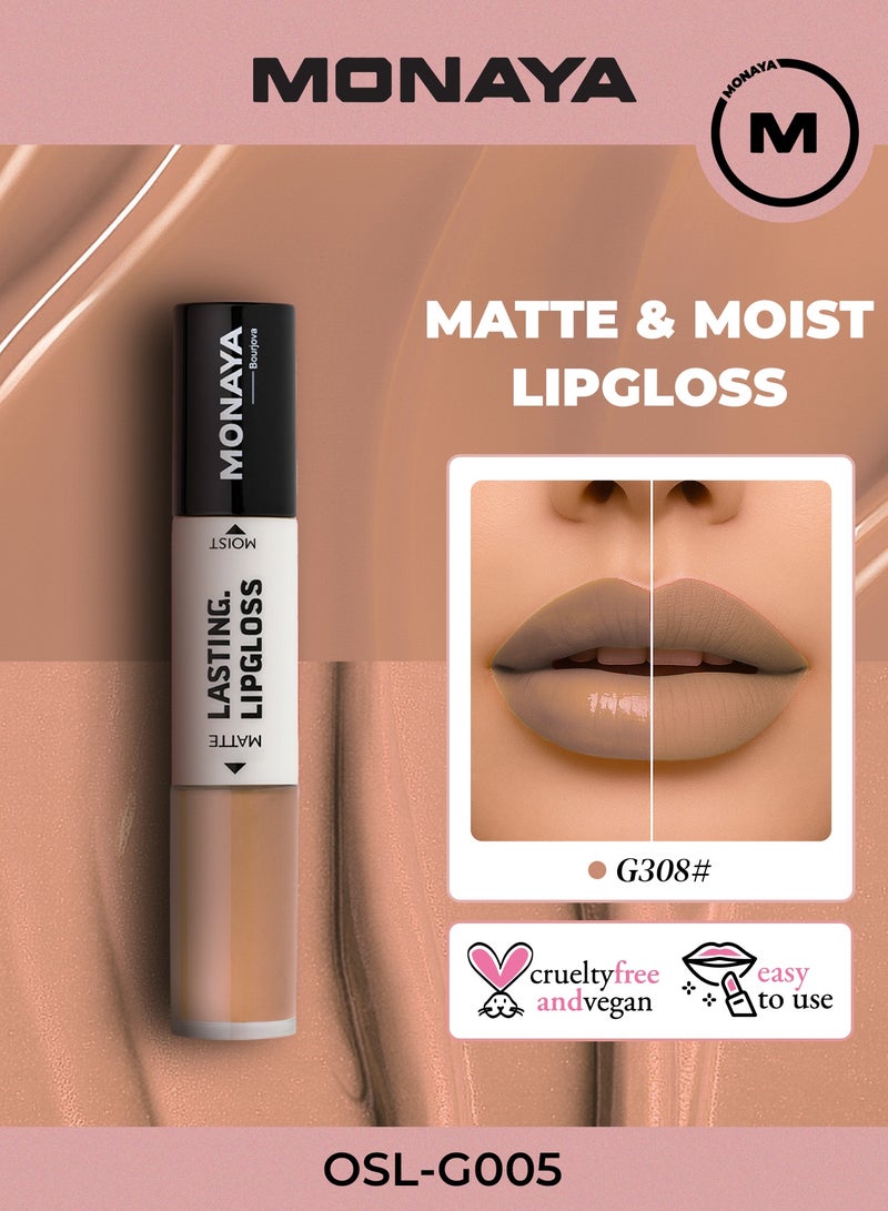 Monaya G005 Matte & Moist Lasting Lip Gloss -Long-Lasting, Moisturizing, Non-Drying Matte Finish, 2x3ml - Image 1