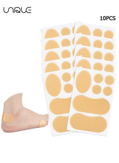 Unique Anti-wear Heel Pads Set - 10 Pieces, Heel Protectors for High Heels and Loafers, Anti-Slip Blister Prevention for Shoes and Fingers - Skin Tone  - Image 1