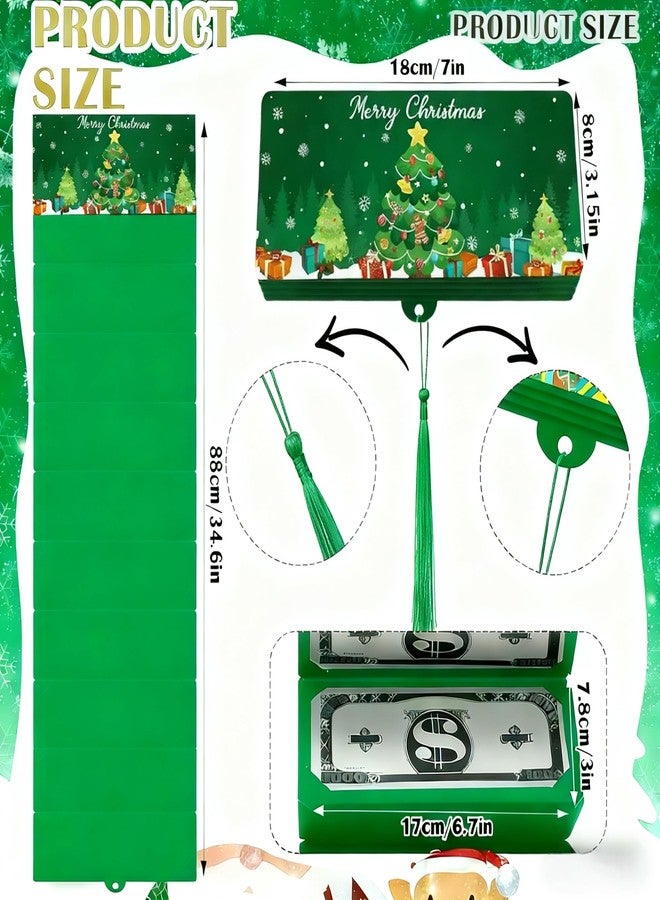 TITAAEAA 4 PCS Christmas Money Holders for Cash, Christmas Cash Gift Envelopes With 10 Slots, Surprise Gift Card Booklet - Image 2