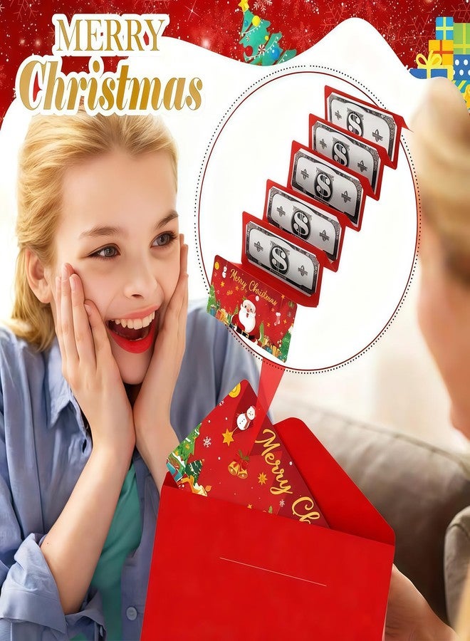 TITAAEAA 4 PCS Christmas Money Holders for Cash, Christmas Cash Gift Envelopes With 10 Slots, Surprise Gift Card Booklet - Image 5