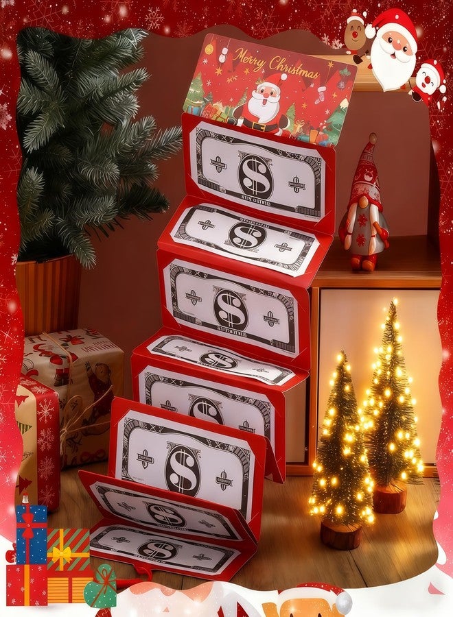 TITAAEAA 4 PCS Christmas Money Holders for Cash, Christmas Cash Gift Envelopes With 10 Slots, Surprise Gift Card Booklet - Image 4