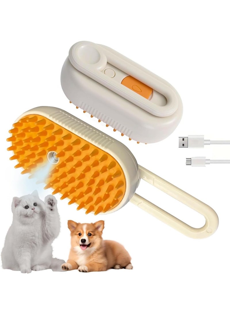 Steam Brush for Cats and Dogs – 3 in 1 Pet Grooming Steam Brush with Water Tank, Massage and Deshedding Tool for Long and Short Hair - Image 1