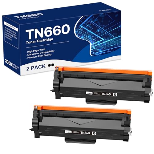 WEAREC TN 660 Toner Cartridge Replacement for Brother TN 660 TN630 Work with HL-L2300D HL-L2305W HL-L2360DW MFC-L2740DW MFC-L2700DWR DCP-L2540DN Printer (Black,2 Pack) - Image 1