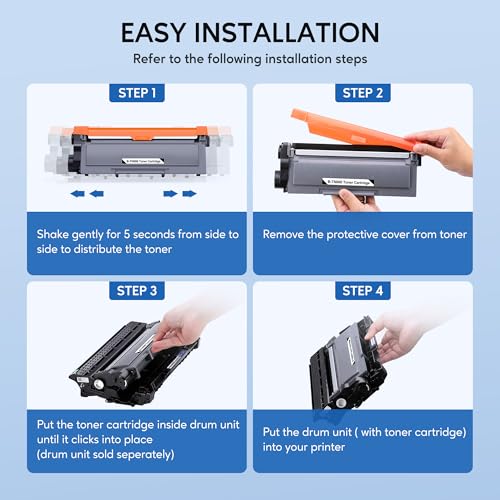 WEAREC TN 660 Toner Cartridge Replacement for Brother TN 660 TN630 Work with HL-L2300D HL-L2305W HL-L2360DW MFC-L2740DW MFC-L2700DWR DCP-L2540DN Printer (Black,2 Pack) - Image 4