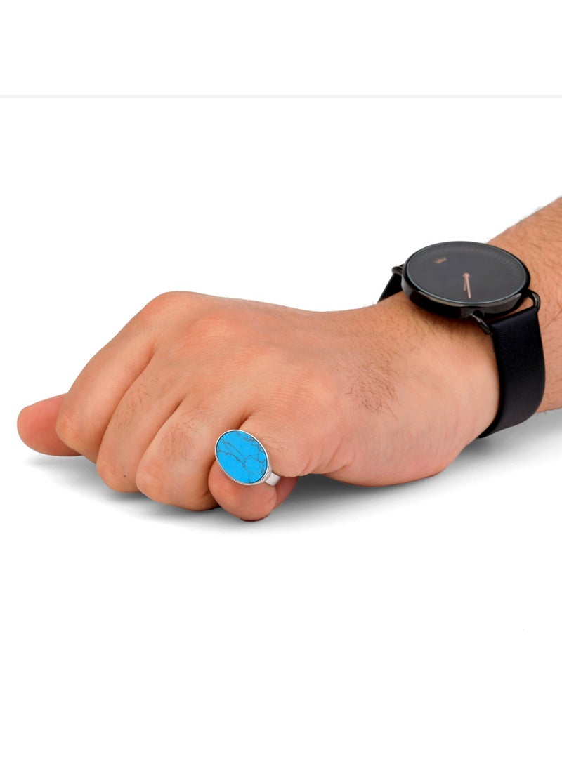 phoneme Royal silver ring turquoise stone - Image 4