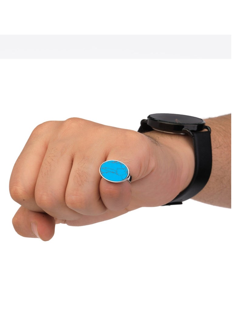 phoneme Royal silver ring turquoise stone - Image 2