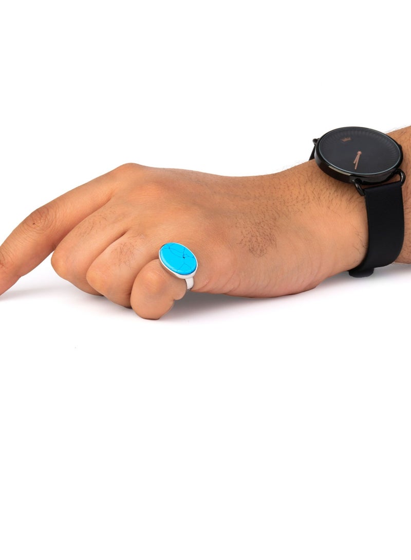 phoneme Royal silver ring turquoise stone - Image 3