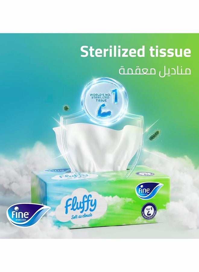 Fine Facial Tissue 200 Sheets 2 Ply Pack of 10 White - Image 2
