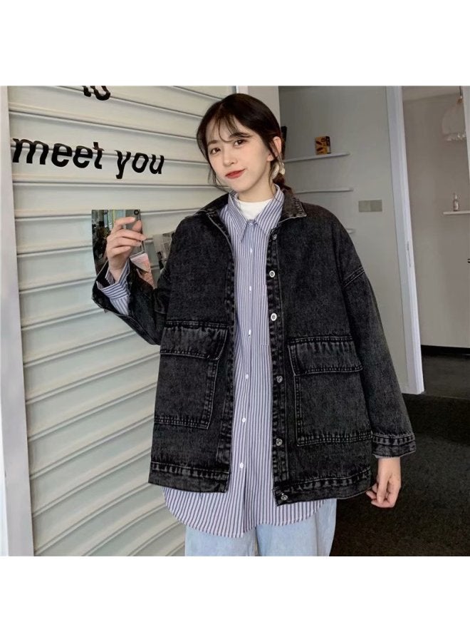 Private Brand New Arrival Autumn Korean Style Loose Fashion Versatile Jacket Vintage Long Sleeve Top - Image 4