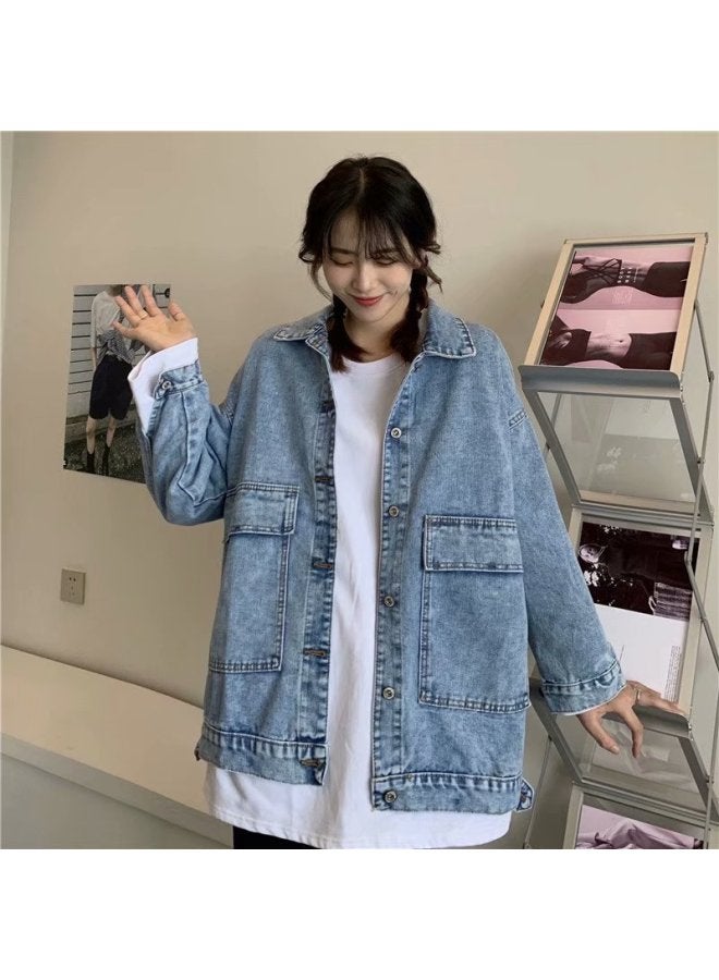 Private Brand New Arrival Autumn Korean Style Loose Fashion Versatile Jacket Vintage Long Sleeve Top - Image 3