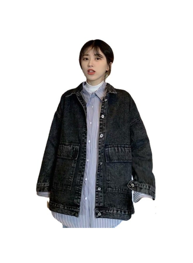 Private Brand New Arrival Autumn Korean Style Loose Fashion Versatile Jacket Vintage Long Sleeve Top - Image 5