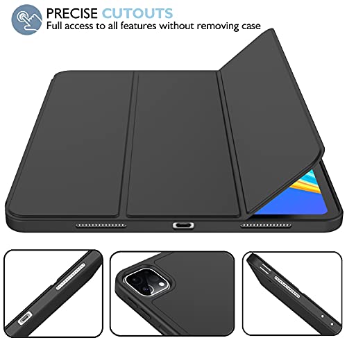 iMieet New iPad Pro 12.9 Case 2022(6th Gen)/2021(5th Gen) with Pencil Holder [Support iPad 2nd Pencil Charging/Pair],Trifold Stand Smart Case with Soft TPU Back,Auto Wake/Sleep(New Midnight Green) - Image 5