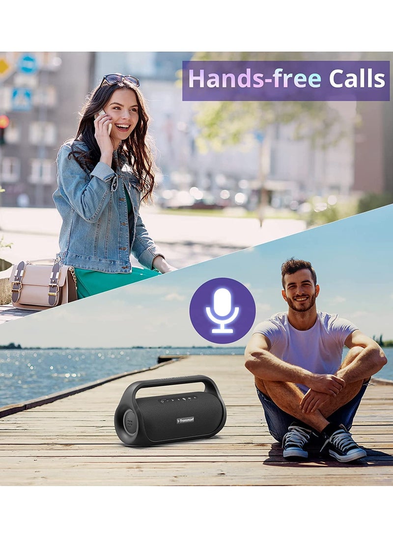 ترونسمارت - مكبر صوت Tronsmart Bang Mini Party، بلوتوث 5.3، عرض ضوئي مدفوع بالإيقاع، صوت ستيريو 50 وات، بطارية 8000 مللي أمبير مع بنك طاقة، مقاوم للماء IPX6، NFC، بطاقة TF، AUX، مكبر صوت خارجي للحديقة والشواء والتخييم - Image 1