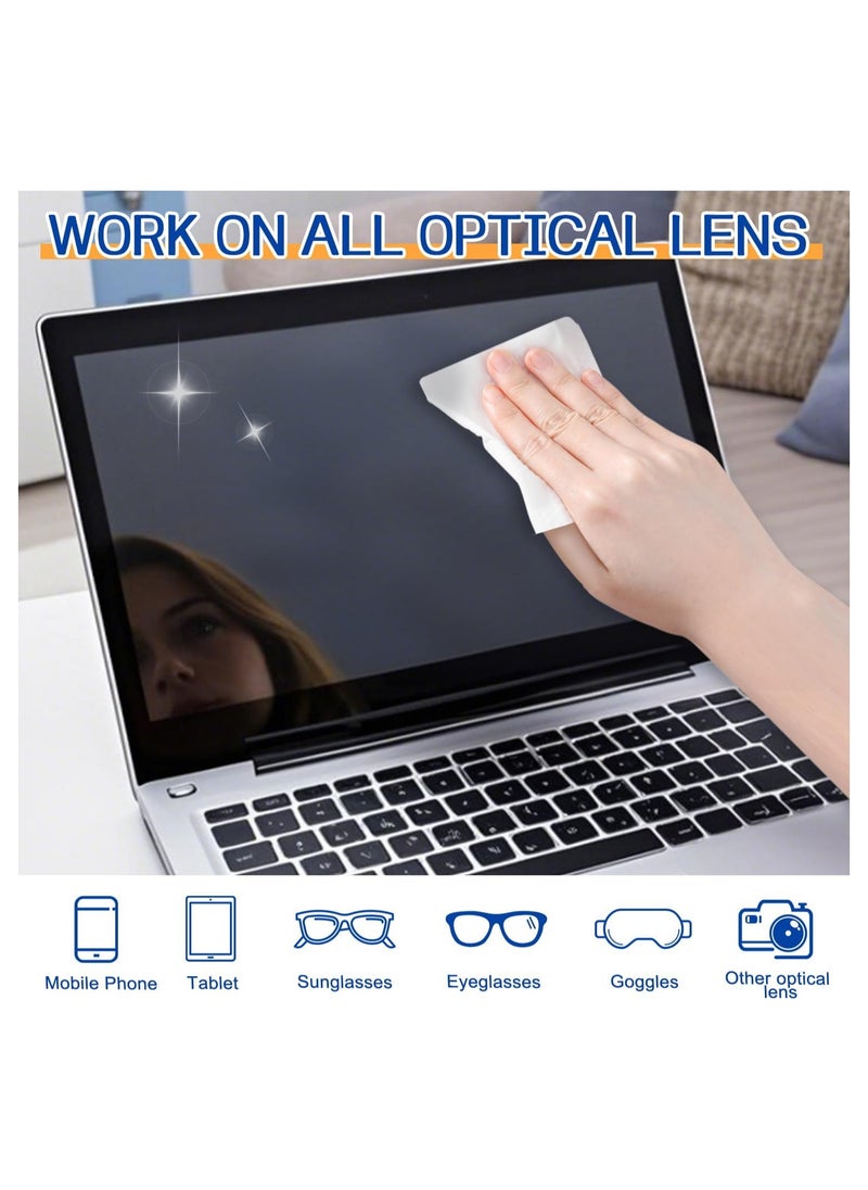 Generic Screen & Electronic Cleaning Wipes，Pre-Moistened Individual Wrapped (12 x20cm) TV Screen Cleaner, Computer Monitor, Laptop, Lens Camera Sunglass Wipes ，Sracth-Free Streak-Free，40 Pack  - Image 2