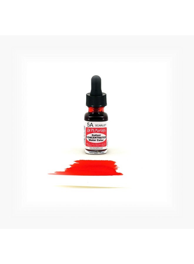 Dr. Ph. Martin's Radiant Concentrated Water Color 0.5 Oz Scarlet (5A)Radi05Ozs5A - Image 2