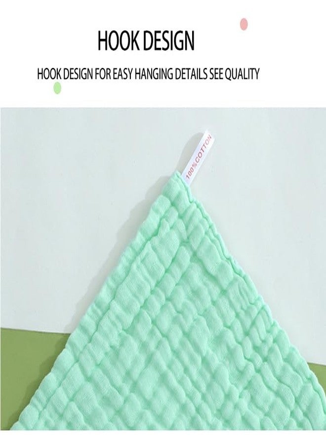Zebroc 100% Cotton Muslin Baby Burp Cloth | 6-Layer Soft Gauze Washcloth | 28×28 cm Absorbent & Quick-Dry Multipurpose Towel for Newborns | Available in 5 Colours (5, White (28 X 28 CM)) - Image 3