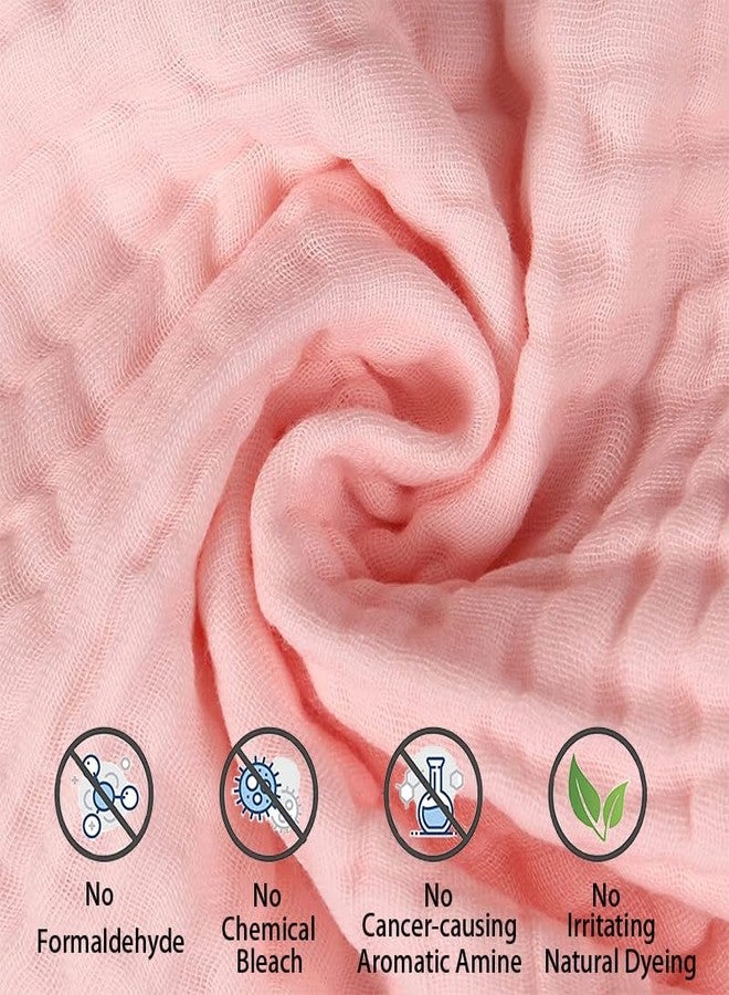 Zebroc 100% Cotton Muslin Baby Burp Cloth | 6-Layer Soft Gauze Washcloth | 28×28 cm Absorbent & Quick-Dry Multipurpose Towel for Newborns | Available in 5 Colours (5, White (28 X 28 CM)) - Image 5