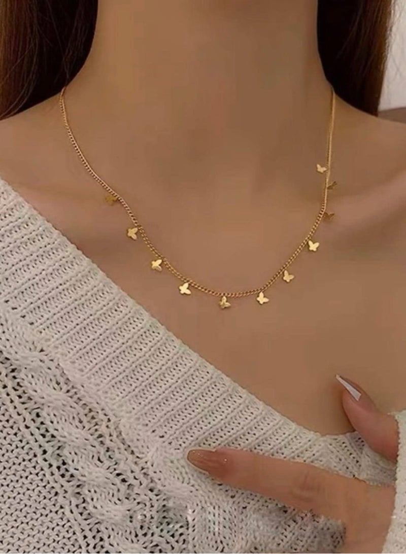سلسال شوكر نسائي بتصميم عصري وأنيق مصنوع من الاستانلس ستيل - Image 1