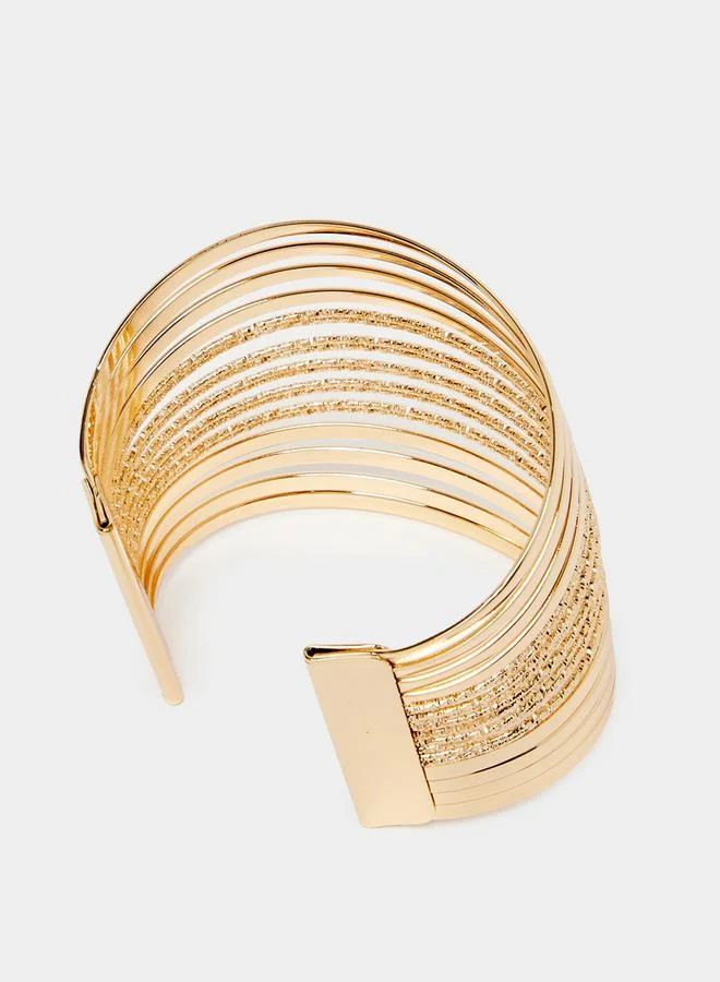 Styli Cut-Out Detail Open Cuff Bracelet