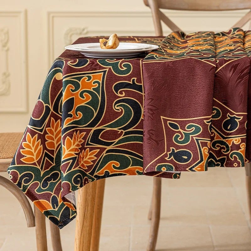 Y&D New Colorful Lace Fringe Tablecloth – Waterproof, Dust-Proof & Cat-Proof Printed Table Cover for Coffee Tables, Also Ideal as Decorative Table Runners for Home Use - Image 4