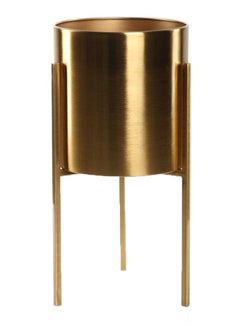 Metal Flower Pot, Gold Large