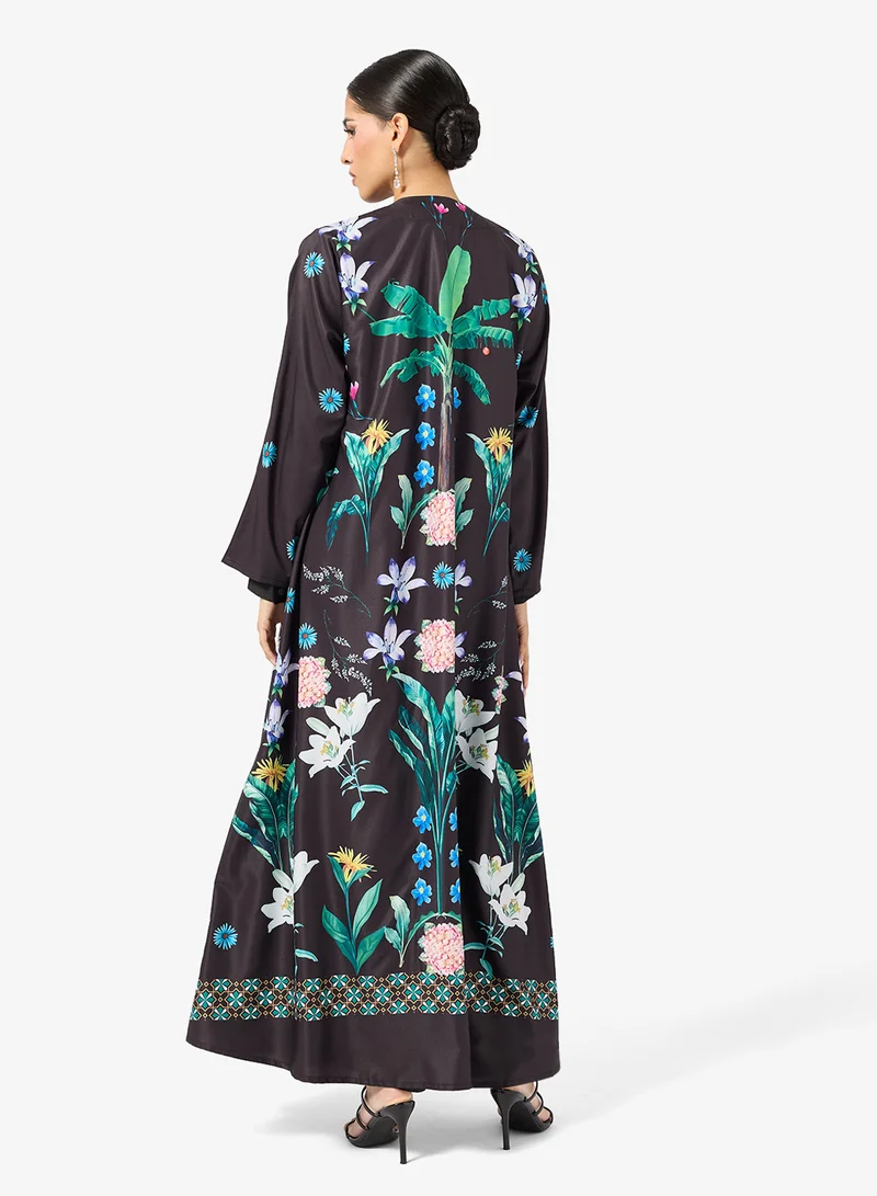 خزانة عباية بطبعة زهور