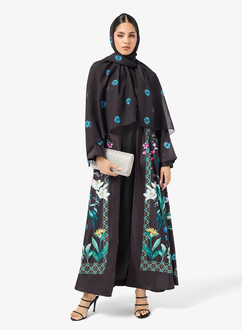 خزانة عباية بطبعة زهور