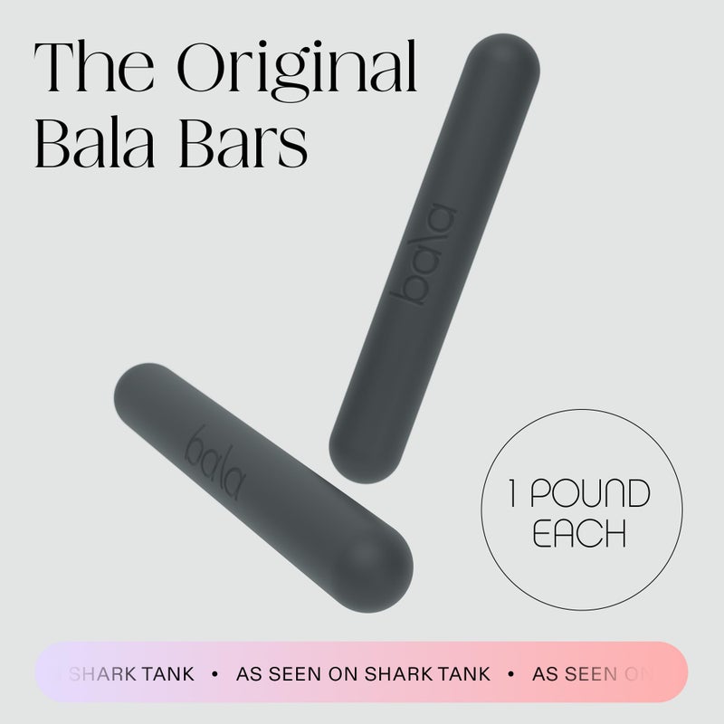 Bala Bars Dumbbell Set for Women & Men, 1lb Dumbbells (Charcoal) - Set of 2 Bars Designed for Walking, Strength Training, HIIT, Boxing & Aerobics - Hand Weights for Working Out at Home - Image 2