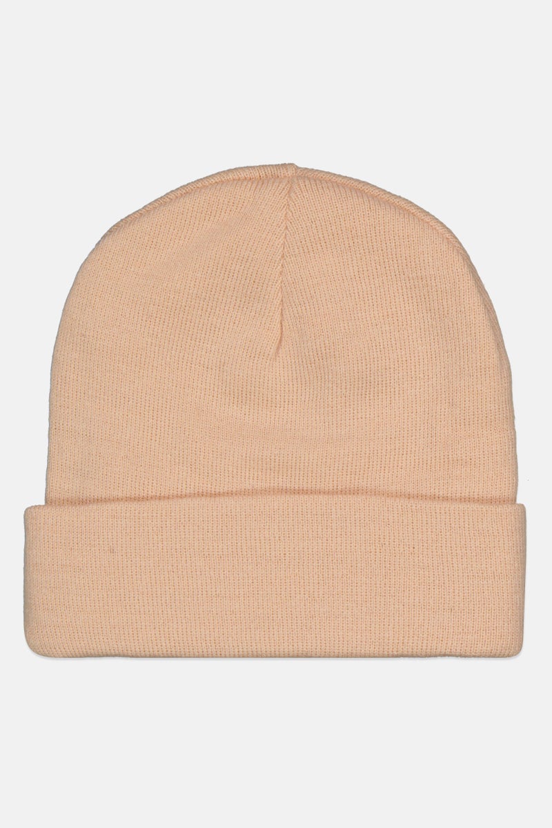 Champion Men Embroidered Logo Knitted Beanie, Light Peach - Image 2