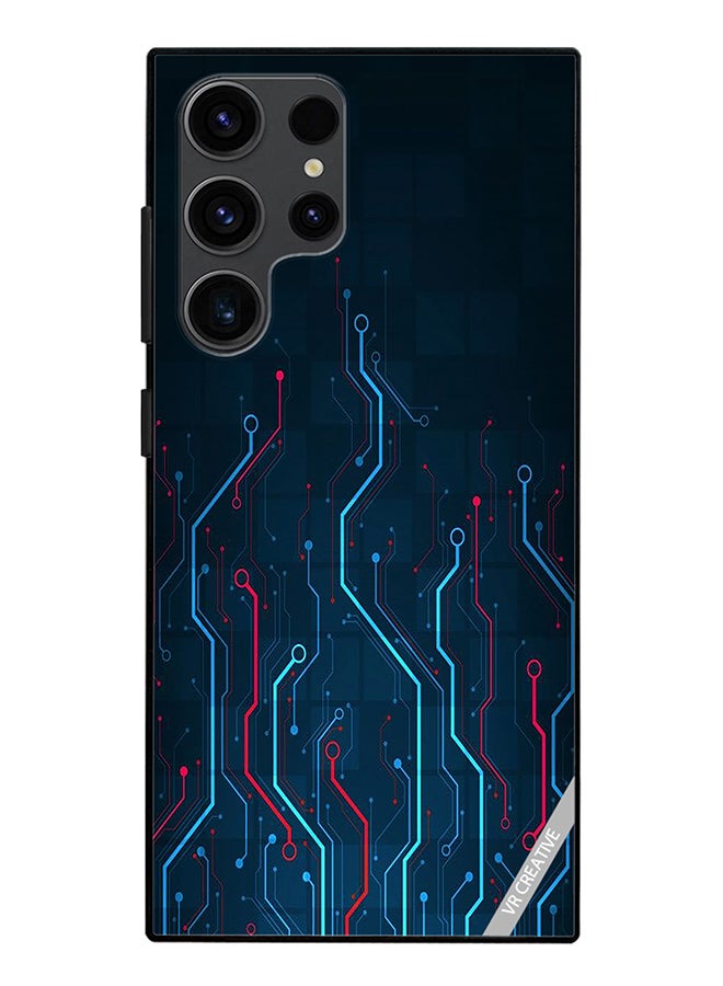 VR CREATIVE غطاء حماية لهاتف سامسونج جالكسي S24 الترا لوحات الدوائر الإلكترونية - تصميم متعدد الألوان - Image 1