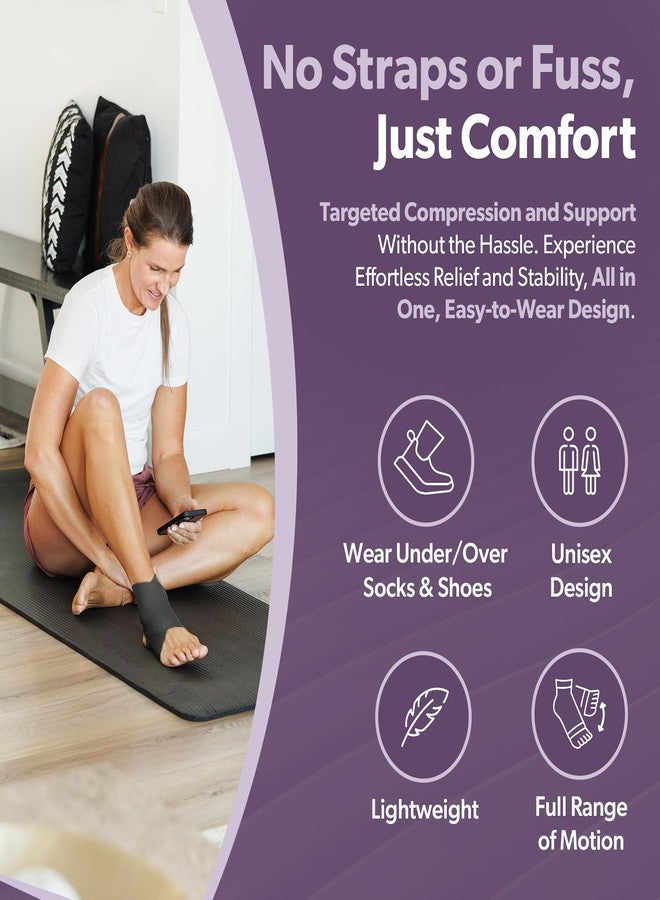 BraceAbility Elastic Ankle Support Brace - Lightweight Slip on Foot and Ankle Compression Sleeve for Gymnastics, Dance, Sports, Running, Exercise, and Sprained Ankle Swelling for Women and Men (Black - Image 5