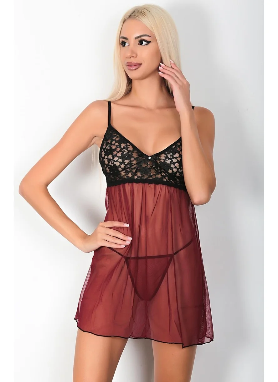 Phevos Lace Detailed 2-Piece Nightgown Set