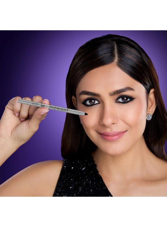 رينيه قلم كحل ميدنايت من رينيه | مقاوم للماء والتلطخ مع مبراة | يدوم ٢٤ ساعة | أسود داكن | تطبيق بلمسة واحدة | فيتامين هـ، زيت الزيتون، وزيت الخروع | لمسة نهائية غير لامعة | ١٫٥ غرام - Image 2