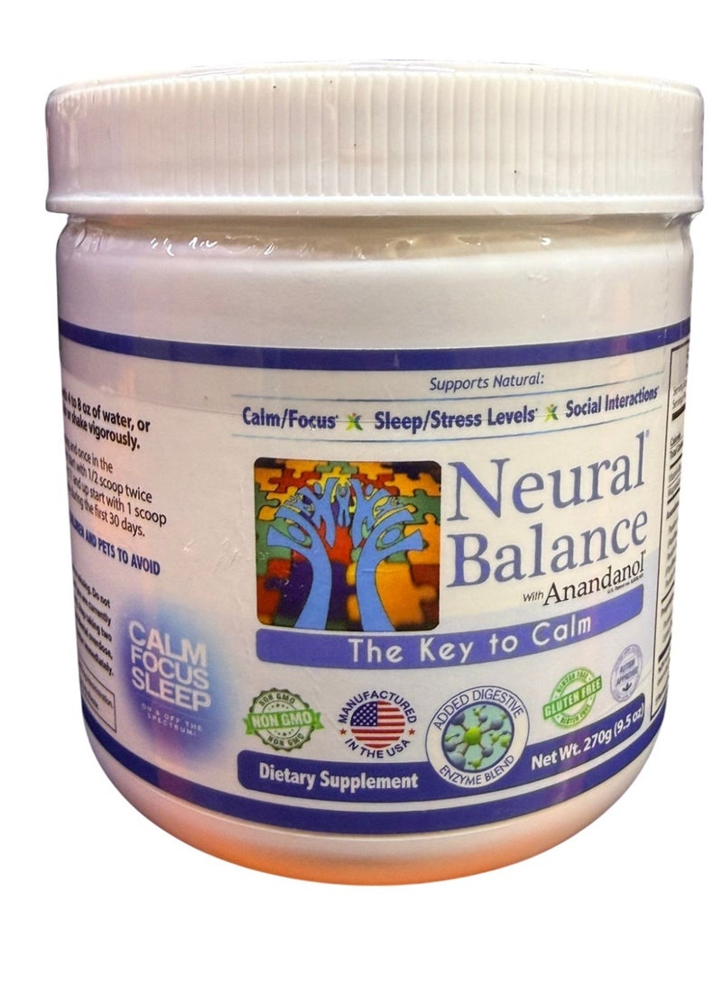 NEURAL BALANCE توازن عصبي أناندانول مع مزيج إنزيمات هضمية مملوكة، 9.5 أونصة 60 حصة - Image 1