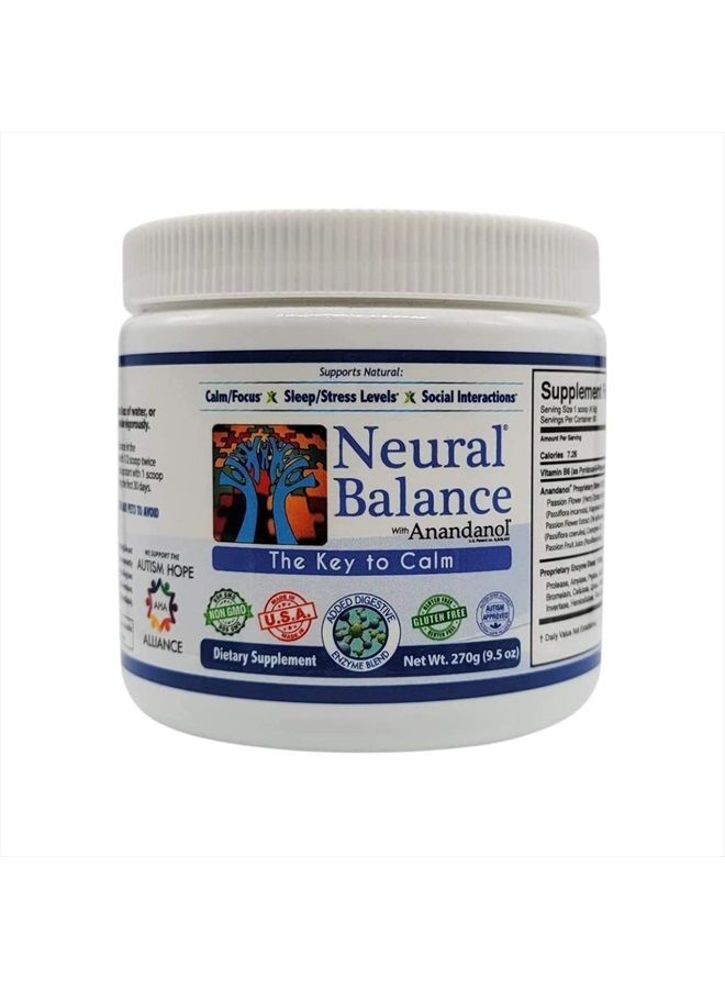 NEURAL BALANCE توازن عصبي أناندانول مع مزيج إنزيمات هضمية مملوكة، 9.5 أونصة 60 حصة - Image 2