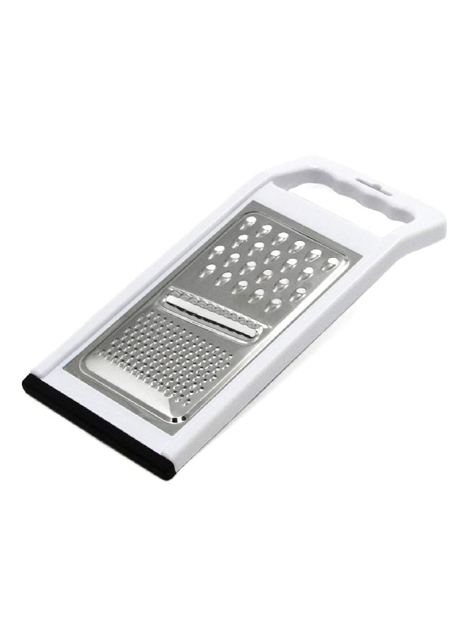 Chef Craft Dishwasher Safe Flat Stainless Steel Grater White and Silver 5 x 11 Inch 21005  - Image 2