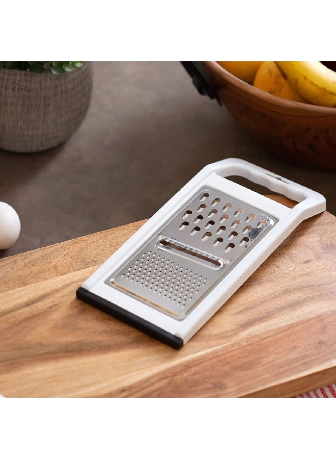 Chef Craft Dishwasher Safe Flat Stainless Steel Grater White and Silver 5 x 11 Inch 21005  - Image 4