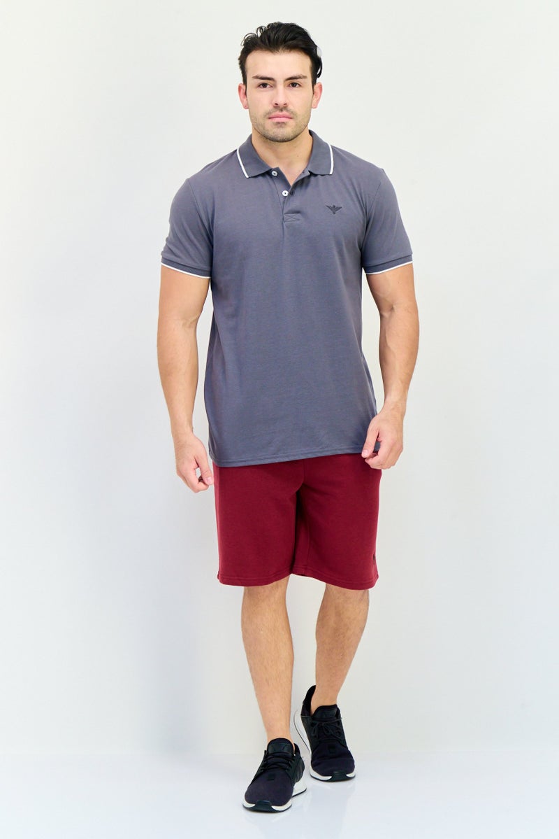 TapouT تي شيرت بولو قصير الأكمام للرجال، رياضي، خارجي، رمادي فولاذي - Image 4