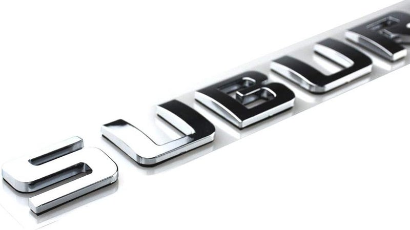 Aimoll 2X Suburban Letter Emblems ABS Badge Replacement for GM Suburban Chevrolet - Glossy Silver - Image 2