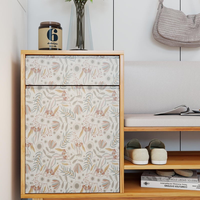 Hopepak Vintage Wallpaper Peel and Stick Floral Wallpaper Boho Floral Contact Paper Removable Self Adhesive for Living Room Bedroom Bathroom Cabinets Wall Decor Vinyl 17" x 78.7" - Image 2