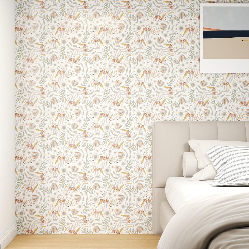 Hopepak Vintage Wallpaper Peel and Stick Floral Wallpaper Boho Floral Contact Paper Removable Self Adhesive for Living Room Bedroom Bathroom Cabinets Wall Decor Vinyl 17" x 78.7" - Image 5