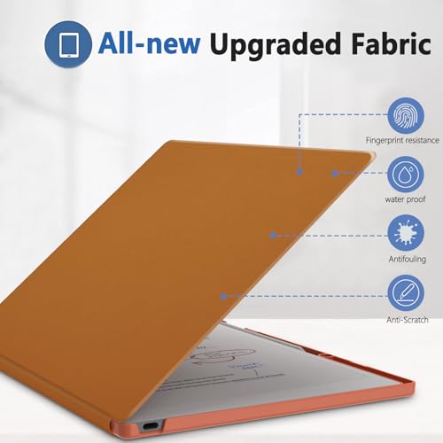E NET-CASE Case for Remarkable Paper Pro Tablet 11.8 inch (2024 Released), Slim Lightweight Folio Auto Sleep/Wake Design, Cover for Remarkable Paper Pro Digital Paper with Pencil Holder (Yellow) - Image 3