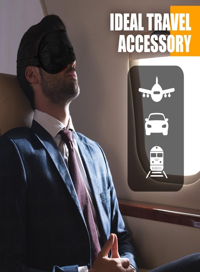 Tarpop 200 Pcs Eye Mask Sleeping Blindfold Eye Cover with Nose Pad and Adjustable Strap for Games Party Team Building Travel Individually Wrapped Sleep Mask for Women Men - Image 5