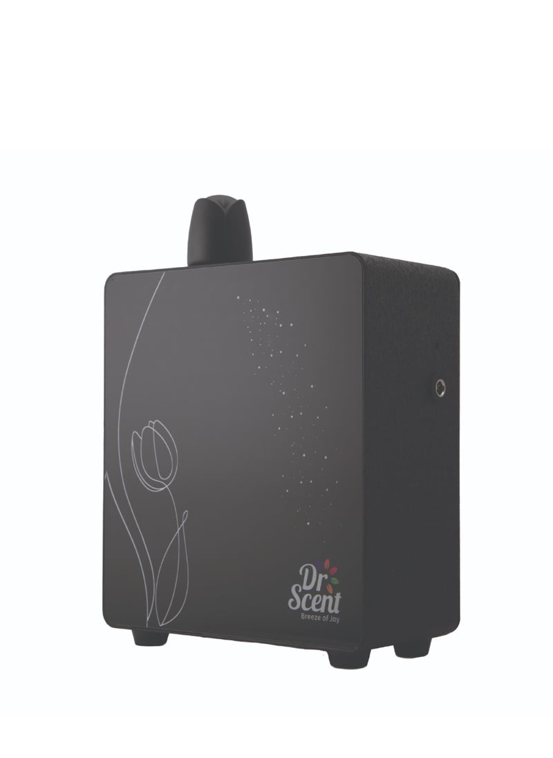 Dr Scent - ECO Tulip Diffuser Machine (Black) Infused with Intelligent Aromatherapy | Enhanced By Seamless Mobile App Connectivity | Your Gateway To Personalized Fragrance Symphony And Wellness Bliss Tulip23 - Image 1