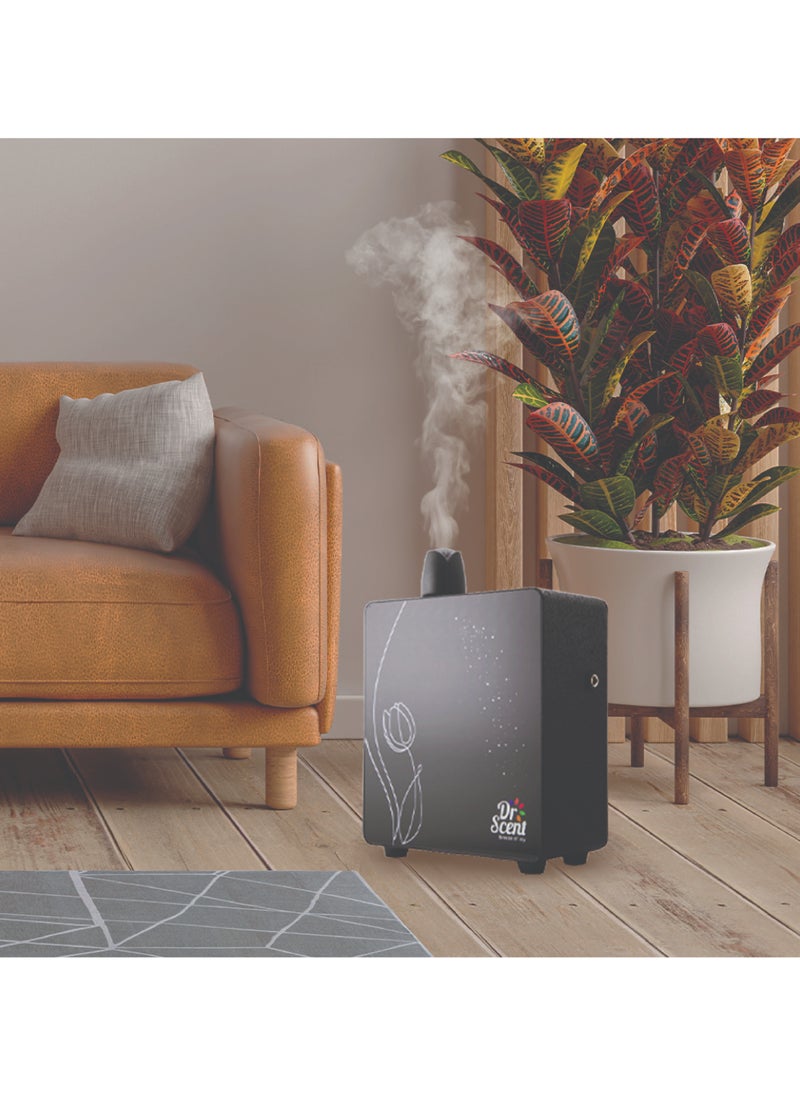 Dr Scent - ECO Tulip Diffuser Machine (Black) Infused with Intelligent Aromatherapy | Enhanced By Seamless Mobile App Connectivity | Your Gateway To Personalized Fragrance Symphony And Wellness Bliss Tulip23 - Image 1
