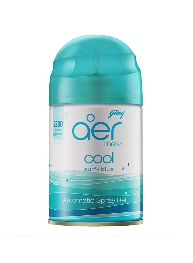 Godrej Aer Aer Matic Automatic Air Freshener Spray Refill Cool Surf Blue 210ml - Image 1
