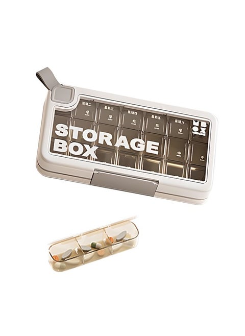 Portable Pill Case, Waterproof and Mildew-Proof Daily Pill Box, Suitable for Storing Medicine, Vitamin, Supplement