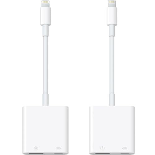 Microwoo [Apple MFi Certified] Lightning to USB Camera Adapter with Charging Port for iPhone, USB3.0 Female OTG Adapter Compatible with iPhone/iPad Card, Readers, USB Flash Drives, Keyboards, Mice 2 Pack - Image 1