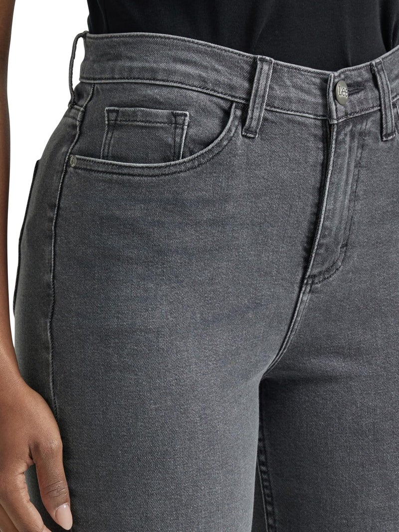 Lee Women's Legendary High Rise Mom Jean, Washed Black, 6 - Image 2