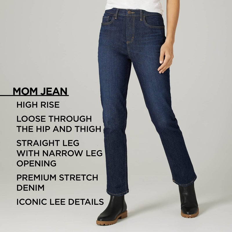 Lee Women's Legendary High Rise Mom Jean, Washed Black, 6 - Image 4